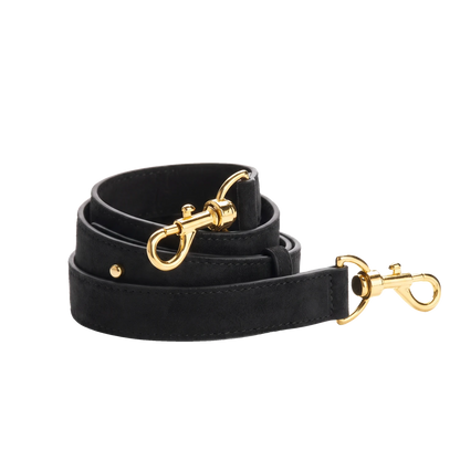 Shoulder strap Black Suede